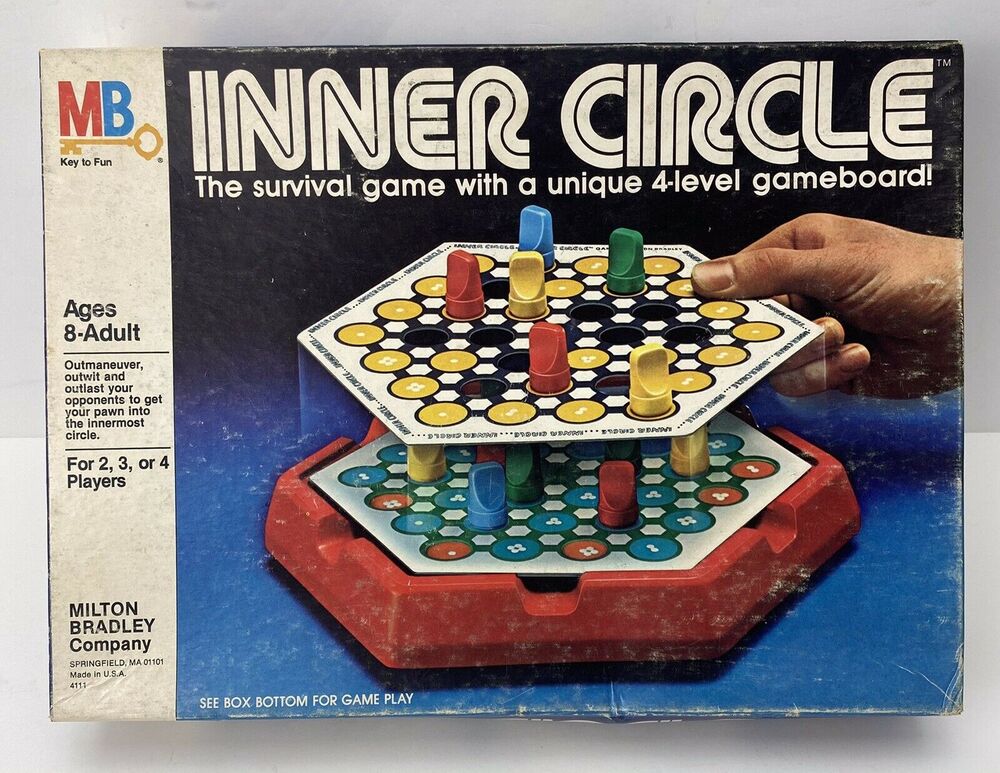 Vintage Board Game Inner Circle Strategy Milton Bradley 1981 Complete In Box!